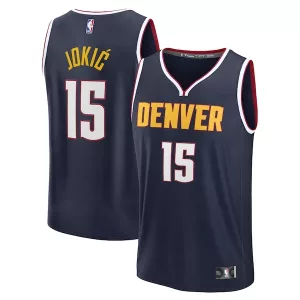 Fascinante Nikola Jokic Denver Nuggets Fast Break Replica Player Jersey Icon Edition Navy per i Fan Veri