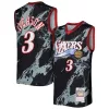 Fascinante Resistente Allen Iverson Philadelphia 76ers 2000/01 Hardwood Classics Marble Swingman Jersey Black per i Fan Veri