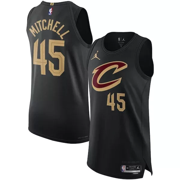 Fascinante Resistente Donovan Mitchell Cleveland Cavaliers Jordan Brand Authentic Player Jersey Statement Edition Black per i Fan Veri