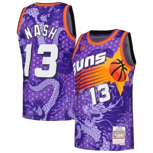 Fascinante Resistente Steve Nash Phoenix Suns 1996/97 Hardwood Classics Asian Heritage 6.0 Swingman Throwback Player Jersey Purple per i Fan Veri