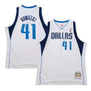 Fascinante Resistente Versatile Dirk Nowitzki Dallas Mavericks 2010/11 Hardwood Classics Swingman Jersey White per i Fan Veri