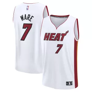Magnifico Kel'el Ware Miami Heat Fast Break Replica Player Jersey Association Edition White per i Fan Veri
