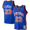 Gorgeous Classico Delizioso Marcus Camby New York Knicks 1998/99 Hardwood Classics Swingman Jersey Blue per i Fan Veri