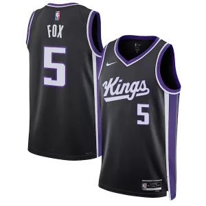 Incantevole Accattivante De'Aaron Fox Sacramento Kings Nike Unisex Swingman Jersey Icon Edition Black/White per i Fan Veri