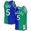 Incantevole Attraente Jason Kidd Dallas Mavericks Hardwood Classics 1994/95 Split Swingman Jersey Blue/Green per i Fan Veri