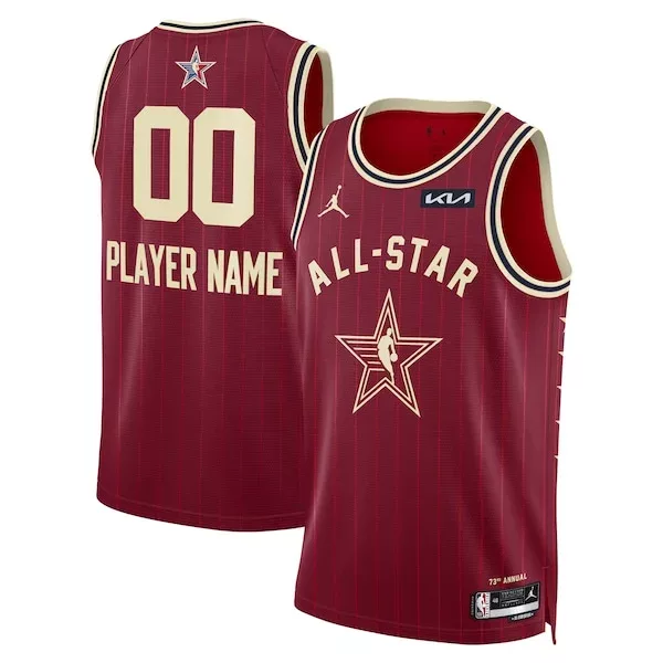 Fantastico Elegante Raffinato Jordan Brand Unisex 2024 NBA All Star Game Swingman Custom Jersey Crimson per i Fan Veri