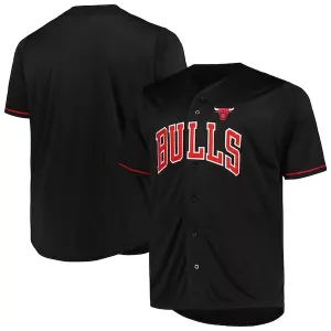 Trendy Stupendo Chicago Bulls Profile Big & Tall Pop Jersey Black per i Fan Veri