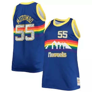 Incantevole Ottimo Dikembe Mutombo Denver Nuggets Big & Tall 1991/92 NBA 75th Anniversary Diamond Swingman Jersey Blue per i Fan Veri