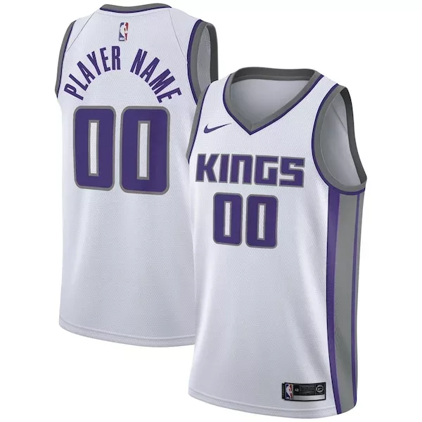 Incantevole Sacramento Kings Nike Swingman Custom Jersey White Association Edition per i Fan Veri