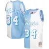 Incantevole Shaquille O'Neal Los Angeles Lakers Big & Tall Hardwood Classics 1996/97 Split Swingman Jersey Powder Blue/White per i Fan Veri