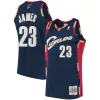 Lussuoso Attraente Duraturo LeBron James Cleveland Cavaliers Hardwood Classics Swingman Jersey Navy per i Fan Veri