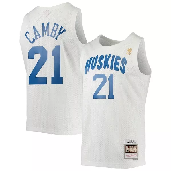 Lussuoso Classico Trendy Marcus Camby Toronto Raptors 1996/97 Hardwood Classics Swingman Jersey White per i Fan Veri