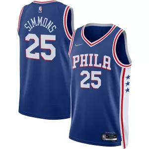 Lussuoso Eccezionale Ben Simmons Philadelphia 76ers Nike 2021/22 Diamond Swingman Jersey Icon Edition Royal per i Fan Veri