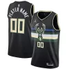 Lussuoso Milwaukee Bucks Jordan Brand Swingman Custom Jersey Statement Edition Black per i Fan Veri