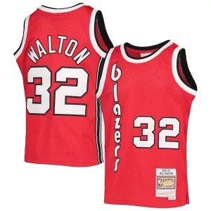 Lussuoso Ottimo Eccezionale Bill Walton Portland Trail Blazers Youth 1976/77 Hardwood Classics Swingman Jersey Black per i Fan Veri