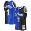 Lussuoso Tracy McGrady Orlando Magic Hardwood Classics 2003/04 Split Swingman Jersey Blue/Black per i Fan Veri