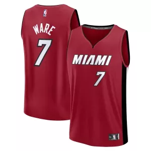 Lussuoso Versatile Delizioso Kel'el Ware Miami Heat Fast Break Player Jersey Statement Edition Red per i Fan Veri
