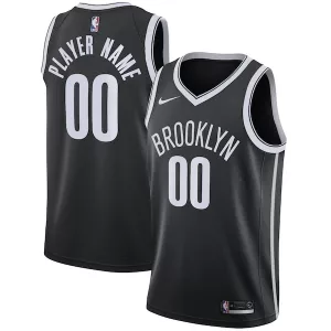 Magnifico Classico Meraviglioso Brooklyn Nets Nike 2020/21 Swingman Custom Jersey Icon Edition Black per i Fan Veri
