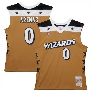 Magnifico Gilbert Arenas Washington Wizards 2006/07 Hardwood Classics Swingman Jersey Gold per i Fan Veri