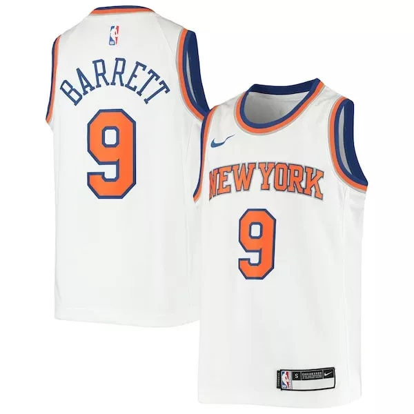 Magnifico RJ Barrett New York Knicks Nike Youth Swingman Jersey Association Edition White per i Fan Veri