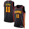 Magnifico Trae Young Atlanta Hawks Jordan Brand Unisex Swingman Jersey Statement Edition Black per i Fan Veri