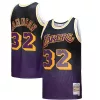 Meraviglioso Attraente Trendy Magic Johnson Los Angeles Lakers 1984/85 Hardwood Classics Fadeaway Swingman Player Jersey Purple/Black/Gold per i Fan Veri