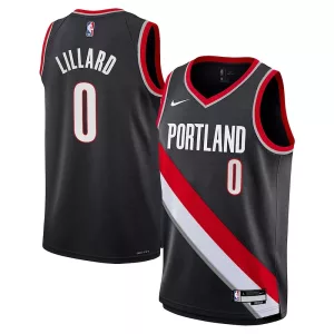 Fantastico Damian Lillard Portland Trail Blazers Nike Youth Swingman Jersey Icon Edition Black  per i Fan Veri