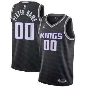 Meraviglioso Sacramento Kings Jordan Brand Swingman Custom Jersey Statement Edition Black per i Fan Veri