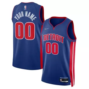 Moderno Delizioso Eccezionale Detroit Pistons Nike 2021/22 Diamond Swingman Custom Jersey Icon Edition Blue per i Fan Veri