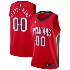Moderno New Orleans Pelicans Jordan Brand Swingman Custom Jersey Statement Edition Red per i Fan Veri