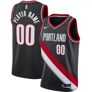 Moderno Portland Trail Blazers Nike 2020/21 Swingman Custom Jersey Icon Edition Black per i Fan Veri