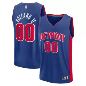 Moderno Resistente Versatile Ron Holland II Detroit Pistons Fast Break Replica Player Jersey Icon Edition Blue per i Fan Veri