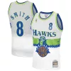 Moderno Steve Smith Atlanta Hawks 1996 97 Hardwood Classics Reload 3.0 Swingman Jersey White per i Fan Veri