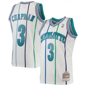 Ottimo Attraente Rex Chapman Charlotte Hornets 1988/89 Hardwood Classics Swingman Jersey White per i Fan Veri