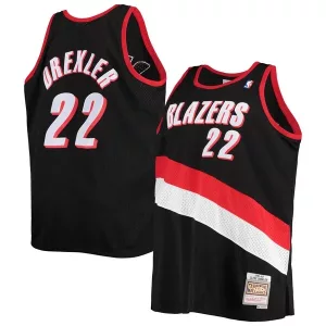 Ottimo Clyde Drexler Portland Trail Blazers 1991/92 Big & Tall Hardwood Classics Swingman Jersey Black per i Fan Veri