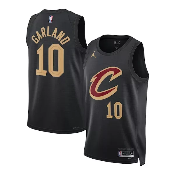 Ottimo Darius Garland Cleveland Cavaliers Jordan Brand Unisex Swingman Jersey Statement Edition Black per i Fan Veri