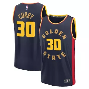 Ottimo Lussuoso Stephen Curry Golden State Warriors 2024/25 Fast Break Player Jersey City Edition Navy per i Fan Veri