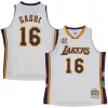 Ottimo Pau Gasol Los Angeles Lakers Unisex Hall of Fame Class of 2023 Throwback Swingman Jersey White per i Fan Veri