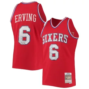 Pratico Fascinante Resistente Julius Erving Philadelphia 76ers 1982/83 Hardwood Classics NBA 75th Anniversary Diamond Swingman Jersey Red per i Fan Veri