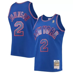 Pratico Larry Johnson New York Knicks 1996/97 Hardwood Classics Swingman Jersey Blue per i Fan Veri
