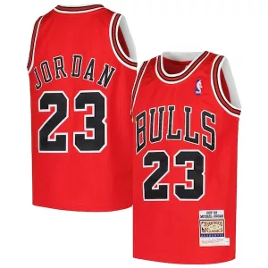 Pratico Michael Jordan Chicago Bulls Youth Hardwood Classics 1997/98 Authentic Jersey Red per i Fan Veri