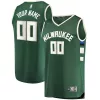 Pratico Milwaukee Bucks Youth Fast Break Custom Replica Jersey Hunter Green Icon Edition per i Fan Veri