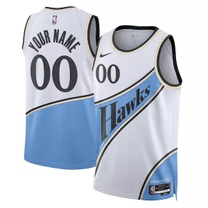 Pratico Prestigioso Classico Atlanta Hawks Nike Unisex 2024/25 Custom Swingman Jersey City Edition White per i Fan Veri