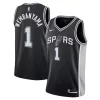 Pratico Raffinato Elegante Victor Wembanyama San Antonio Spurs Nike Youth 2023 NBA Draft First Round Pick Swingman Jersey Icon Edition Black per i Fan Veri