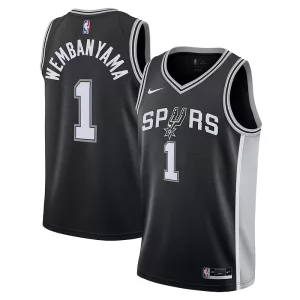Pratico Raffinato Elegante Victor Wembanyama San Antonio Spurs Nike Youth 2023 NBA Draft First Round Pick Swingman Jersey Icon Edition Black per i Fan Veri