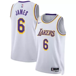 Pratico Robusto LeBron James Los Angeles Lakers Nike Unisex Swingman Jersey Association Edition White per i Fan Veri