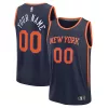 Incantevole Elegante Lussuoso New York Knicks Custom Fast Break Jersey Navy Statement Edition per i Fan Veri