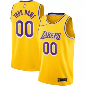 Prestigioso Classico Los Angeles Lakers Nike Custom Swingman Jersey Gold Icon Edition per i Fan Veri