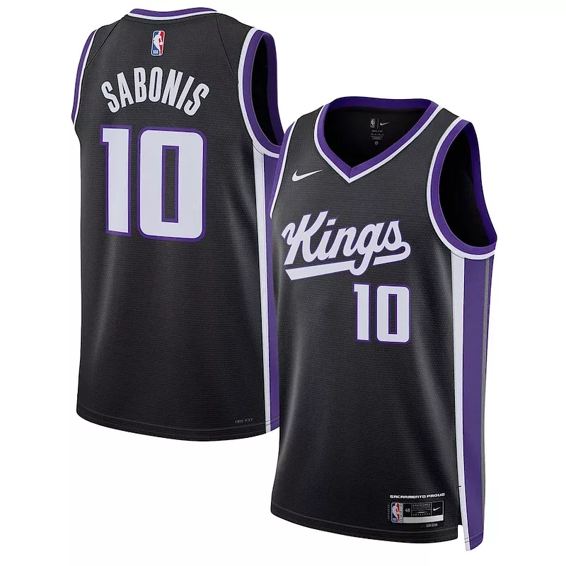 Trendy Domantas Sabonis Sacramento Kings Nike Unisex Swingman Jersey Association Edition Black per i Fan Veri