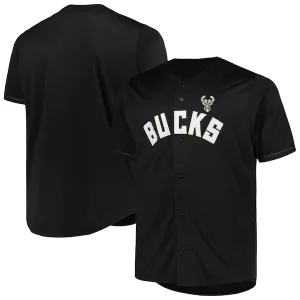 Prestigioso Gorgeous Milwaukee Bucks Profile Big & Tall Pop Jersey Black per i Fan Veri